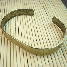 9mm Vintage Brass Classic Adjustable Cuff Bracelet Blank - Each