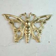 35x21mm Vintage Brass Butterfly