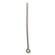 1.5" (38mm) Vintaj Natural Brass Eyepins - Pack of 10