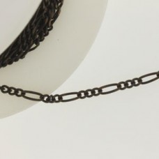 2mm Vintaj Natural Brass Figaro Chain - Per 30cm