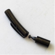 26x4mm (2mm ID) 316L High Quality Black Stainless Steel Curved Bullet Clasp 