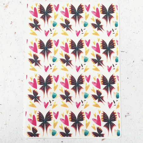 9.5x13.5cm Coral Cockatoo Colour Water Transfer Sheet - Watercolour Butterflies 9.5x13.5cm Coral Cockatoo Colour Water Transfer Sheet - Watercolour Butterflies