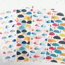 9.5x13.5cm Coral Cockatoo Water Soluble Transfer Sheets - Watercolour Umbrellas