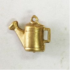 14mm Watering Can (Double Sided) Brass Charm - Per pair