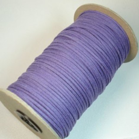 2mm Supreme Waxed Purple Cotton Cord - 144Yd (131m) BULK SPOOL