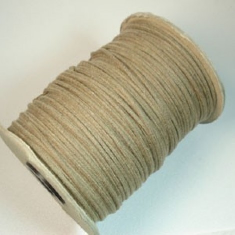 2mm Supreme Waxed Tan Cotton Cord - 263m (288yd) Bulk Spool