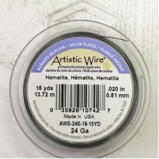 24ga (.51mm) Artistic Craft Wire - Hematite - 15yd (13.72m)