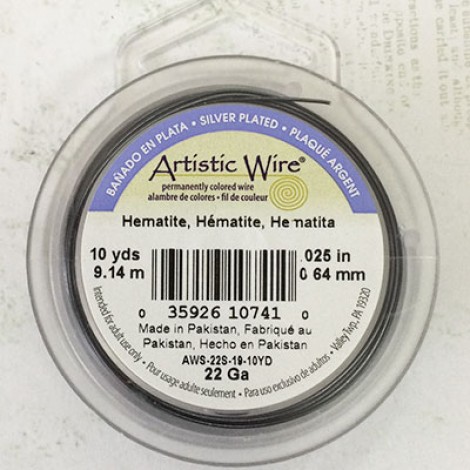 22ga (.64mm) Artistic Craft Wire - Hematite - 10yd (9.14m)