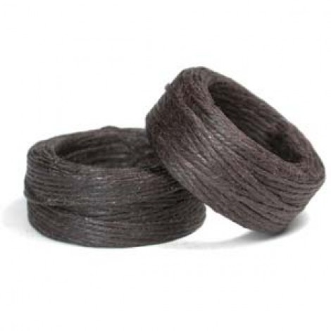 1mm Brown Waxed Linen Cord - 10yd