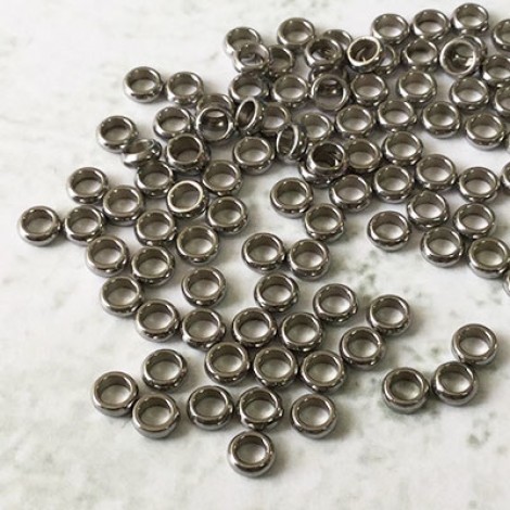 3.5x1.2mm Stainless Steel Round Spacer Beads with 2mm hole