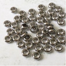 5x2mm Stainless Steel Round Spacer Beads with 3mm hole