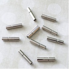 14x3mm (2mm ID) 304 Stainless Steel Tube Pop Clasps