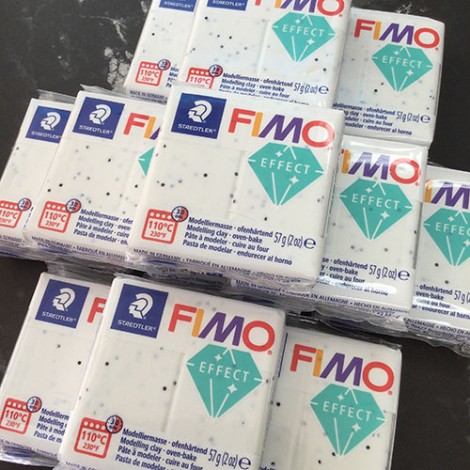 Fimo Soft Effect Polymer Clay - White Granite - 57gm Fimo Soft Effect Polymer Clay - White Granite - 57gm