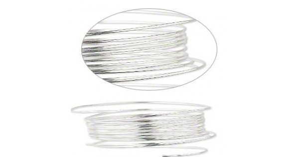 24ga Half Hard Sterling Silver Round Wire - 5ft (1.52m) | Precious ...