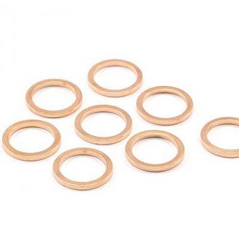10x1mm Rose Gold Plated Round Link Rings