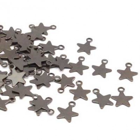 9mm Vintage Copper Star Charms