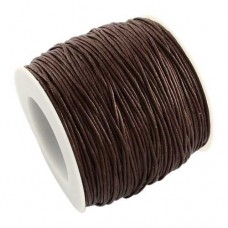 1mm Dark Brown Waxed Eco-Friendly Cotton Cord - 100yd Spool