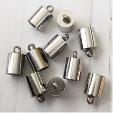10x6mm (5mm ID) 304 Stainless Steel Cord End Caps