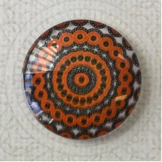 25mm Art Glass Backed Cabochons - Celtic 9 - Each