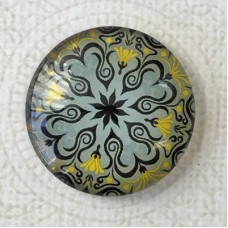 25mm Art Glass Backed Cabochons - Celtic 7 - Each