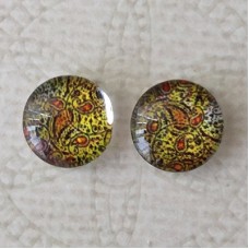 10mm Art Glass Backed Cabochons - Spring Designs 6