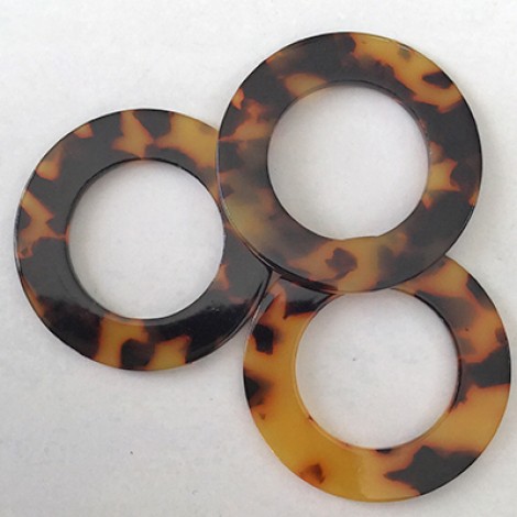 40x3mm High Quality Tortoiseshell Acetic Acid Resin Circle Ring Earring Drop/Pendants - Each 40x3mm High Quality Tortoiseshell Acetic Acid Resin Circle Ring Earring Drop/Pendants - Each