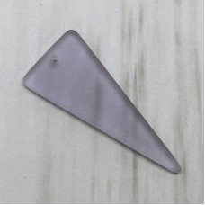 37x15mm Sea Glass Flat Triangle Pendants - Periwinkle