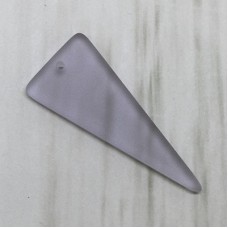 37x15mm Sea Glass Flat Triangle Pendants - Periwinkle - Each