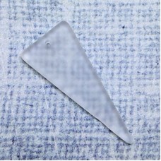 37x15mm Sea Glass Flat Triangle Pendants - Crystal