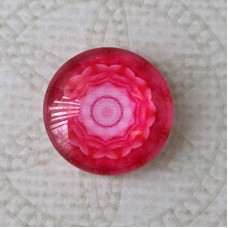 16mm Art Glass Backed Cabochons - Brights Design 33 - Per Pair