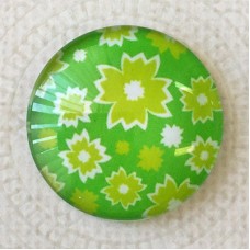 25mm Art Glass Backed Cabochons - Summertime Design 12 - Each