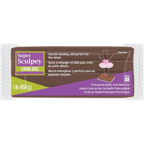 Sculpey Living Doll Clay- Espresso - 454gm (1lb)