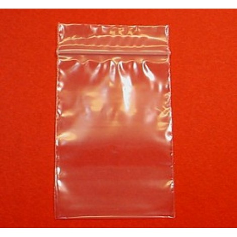 50x75mm Small Zip-Lock Plastic Bags (100)