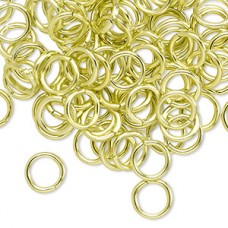 8mm 16ga Aluminium Jumprings - Light Green - Pack of 100