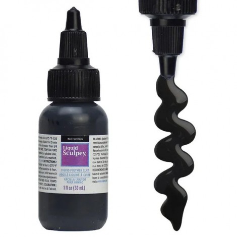 Sculpey Liquid Bakable Clay - Black - 1oz
