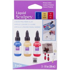 Sculpey Liquid Bakable Clay - Primary Multi-Pack - Red, Yellow, Blue - 3 x 1oz 