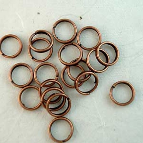 6mm Antique Copper Split Rings