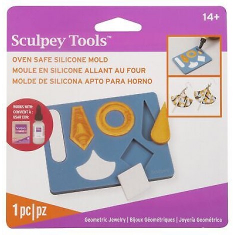 Sculpey Oven Safe Silicone Mould - Geometric Jewellery