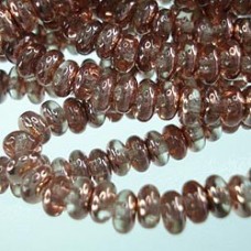 4mm Czech Pressed Glass Rondelles - Apollo Gold - Pack of 33