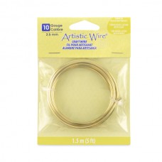 Artistic Wire Anti-Tarnish Brass (Gold) Artistic Wire - 10ga - 5ft (1.52m)