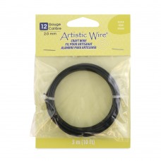Black Artistic Wire - 12ga - 10ft Coil (3m)