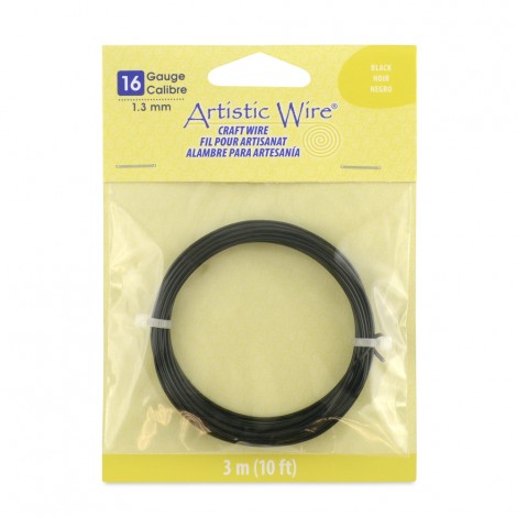 Black Artistic Wire - 16ga - 10ft Coil (3m)