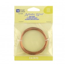 Natural Copper Artistic Wire - 16ga (1.3mm) 10ft (3m) Coil