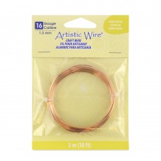 Bare Copper Artistic Craft Wire - 16ga (1.3mm) - 10ft (3m) Coil