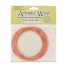 Bare Copper Artistic Craft Wire - 16ga (1.3mm) - 25ft (7.6m) Coil