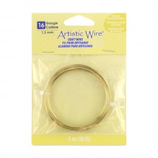 Artistic Wire Anti-Tarnish Brass (Gold) Artistic Wire - 14ga - 10ft (3.05m)