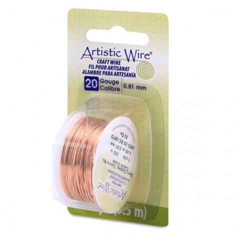20ga (.8mm) Artistic Wire Dispenser Pack - Bare Copper - 6yd (5.5m) 20ga (.8mm) Artistic Wire Dispenser Pack - Bare Copper - 6yd (5.5m)