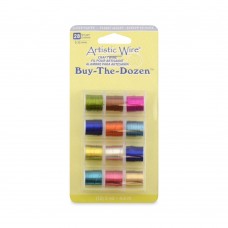 28ga Artistic Wire Buy the Dozen Packs - 5yd (4.5m) x 12 mini Spools - Brights