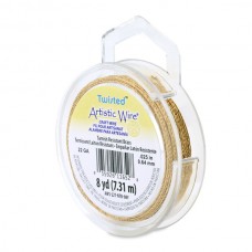22ga Twisted Artistic Craft Wire - Tarnish Resistant Silver - 7.32m (8yd)