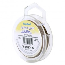 24ga Twisted Artistic Craft Wire - Antique Brass (9.14m)